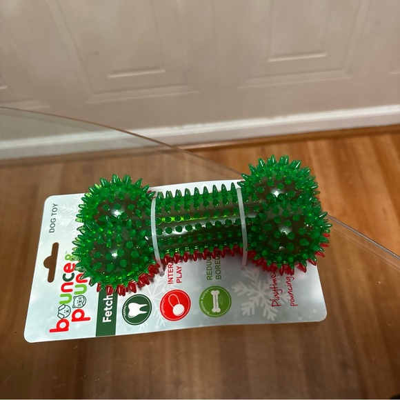 Bounce & Pounce Durable Dog Rubber Squeaky Bone Toy  NWT 6” - Picture 2 of 5